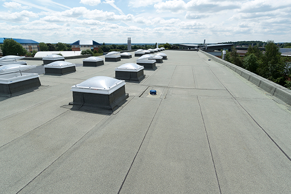 Derbigum Olivine Flat Roofing refurbishment Nottingham University